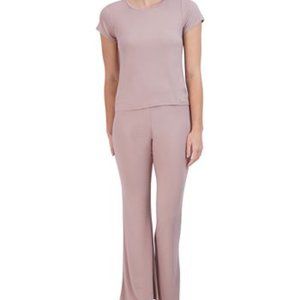 Steve Madden's Ribbed Long-Sleeve Baby Sleep Tee & Wide-Leg Pants L
